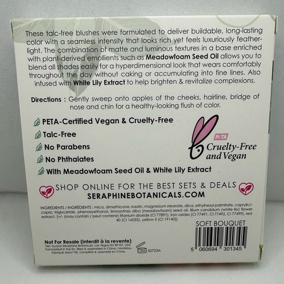 seraphine botanicals Makeup Nwt Seraphine Botanicals Blush Palette